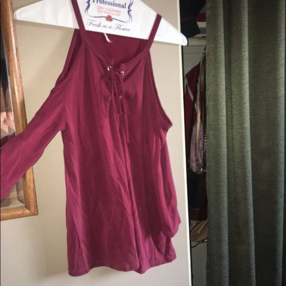 Long sleeve red shirt